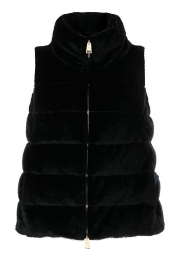 Herno padded zip-up gilet - Schwarz