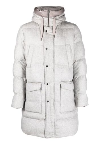 Herno contrast-trim padded coat - Grau