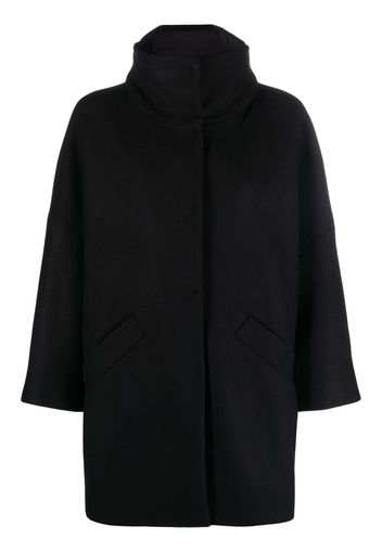 Herno high-neck single-breasted coat - Schwarz