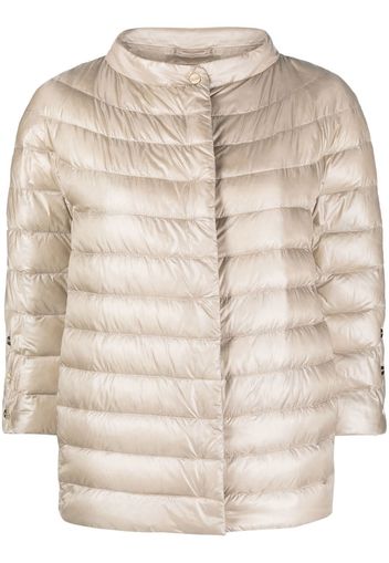 Herno mock-neck quilted puffer jacket - Nude