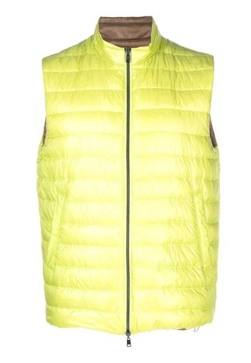 Herno quilted reversible down gilet - Gelb