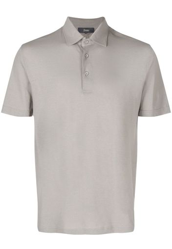 Herno short-sleeve cotton polo shirt - Grau