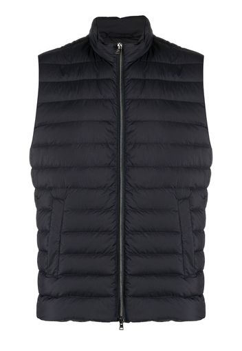 Herno padded zip-up gilet - Blau