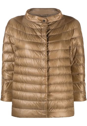 Herno mock-neck quilted puffer jacket - Braun