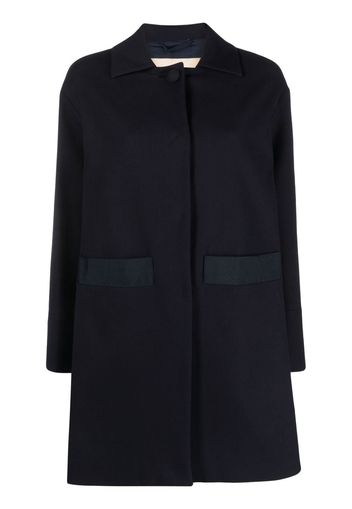 Herno long-sleeve high-low coat - Blau