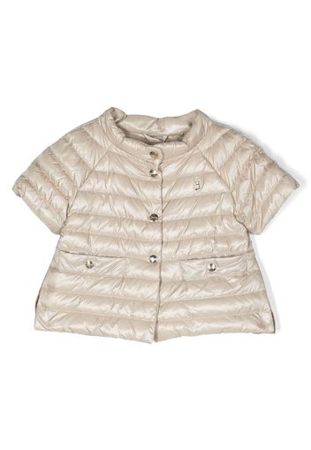 Herno Kids padded short-sleeve jacket - Nude