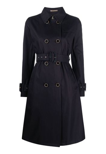 Herno belted double-breasted trench coat - Blau