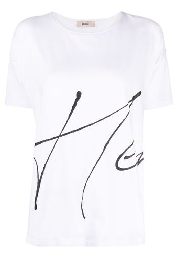 Herno crew-neck logo-print T-shirt - Weiß