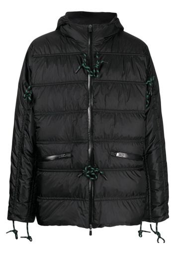 Herno zipped hooded padded jacket - Schwarz