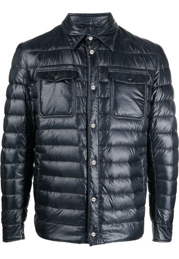 Herno classic-collar padded jacket - Blau