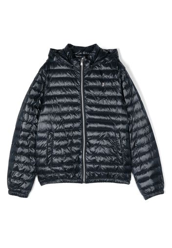 Herno Kids embossed-logo padded jacket - Blau