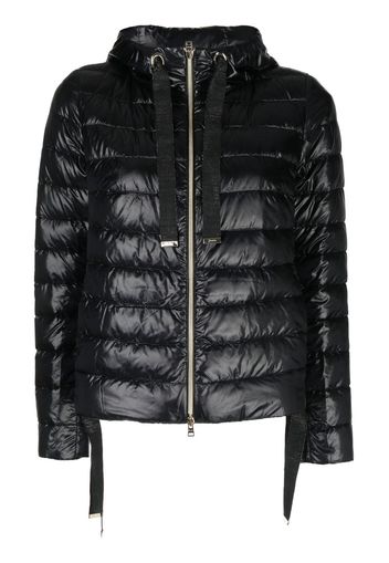 Herno drawstring hood puffer jacket - Schwarz