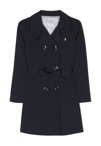 Herno Kids bow tie-fastening trench coat - Blau