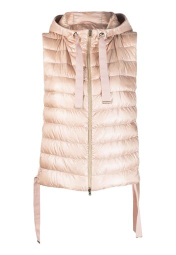 Herno hooded quilted gilet - Rosa