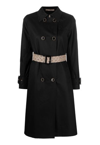 Herno belted double-breasted trench coat - Schwarz