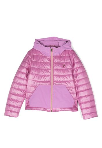 Herno Kids logo-plaque padded jacket - Rosa