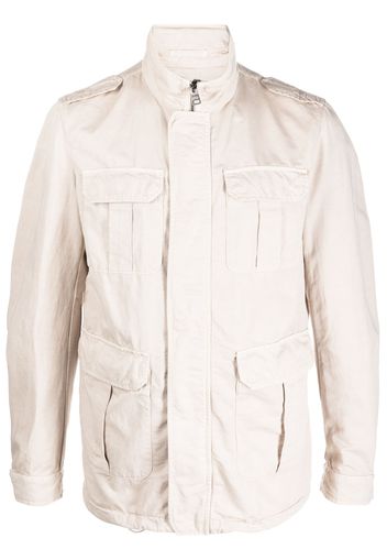 Herno zip-up utility jacket - Nude