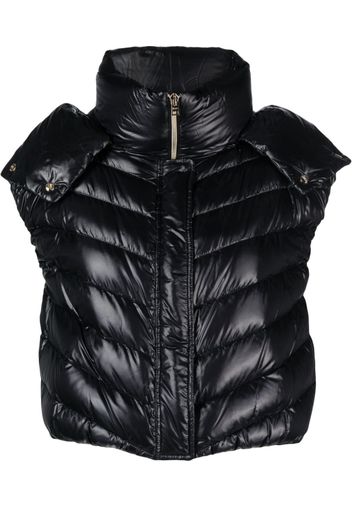 Herno cropped down gilet - Schwarz