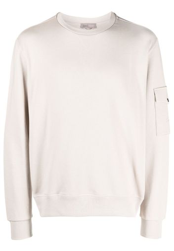 Herno sleeve patch-pocket cotton sweatshirt - Nude