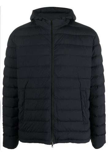 Herno padded-design hooded jacket - Schwarz