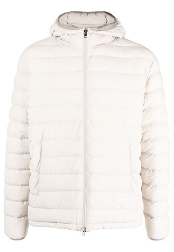 Herno padded-design hooded jacket - Nude