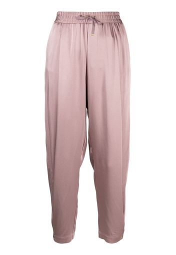 Herno drawstring-waistband satin trousers - Rosa