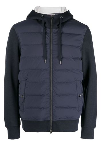 Herno zip-up hooded down jacket - Blau