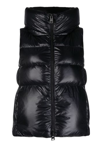 Herno hooded zip-up padded gilet - Schwarz