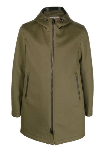 Herno zip-up hooded coat - Grün