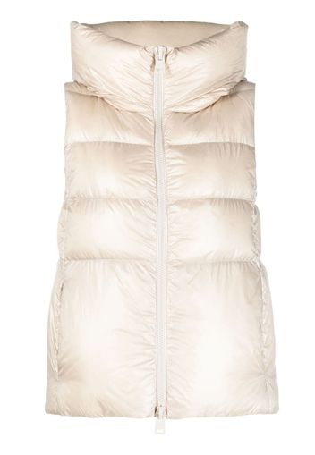 Herno hooded zip-up padded gilet - Nude