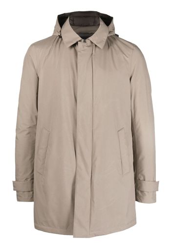 Herno detachable-hood padded jacket - Nude