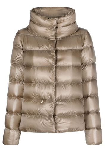 Herno funnel-neck padded jacket - Braun