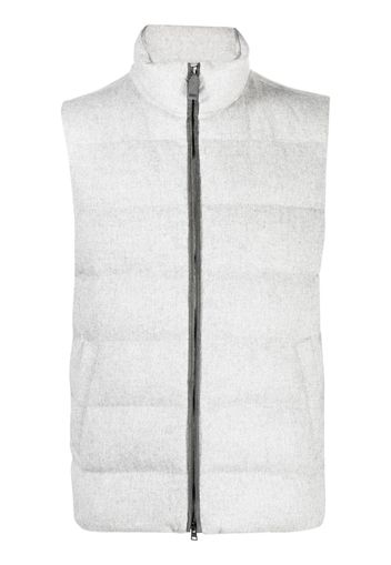 Herno quilted zip-up gilet - Grau