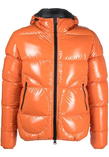 Herno logo-patch padded down jacket - Orange