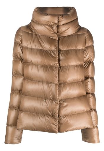 Herno funnel-neck padded jacket - Braun