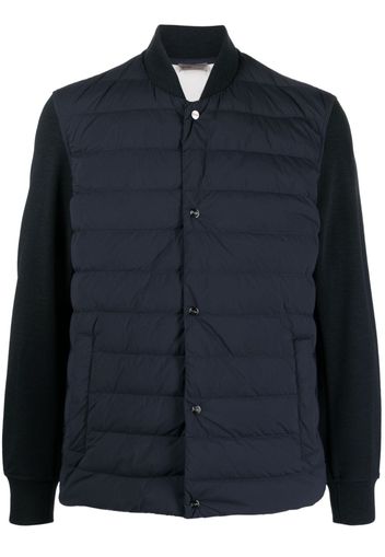 Herno contrasting-sleeves padded jacket - Blau