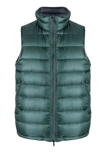 Herno zip-up reversible gilet - Grün