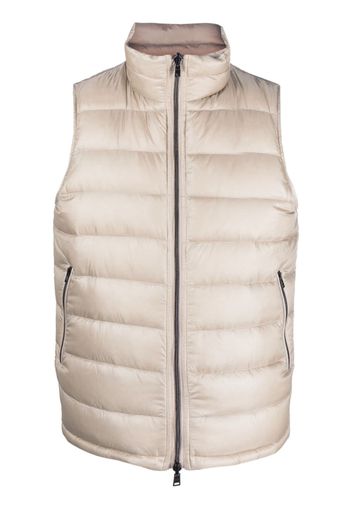 Herno zip-up reversible gilet - Nude