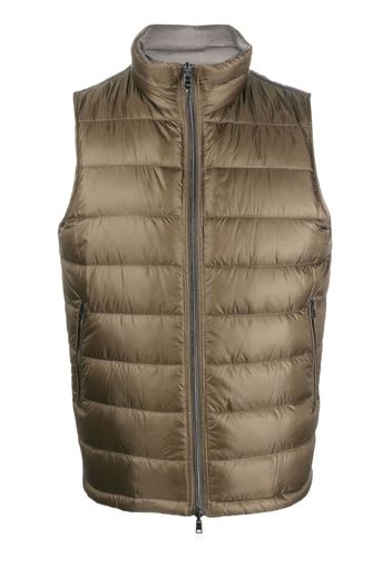 Herno zip-up reversible gilet - Grün