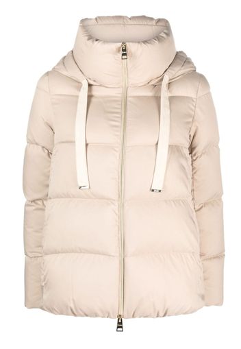 Herno funnel-neck padded puffer jacket - Nude