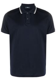 Herno Poloshirt mit Kontrastdetails - Blau