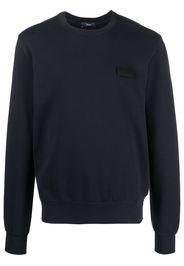 Herno logo patch cotton sweatshirt - Blau