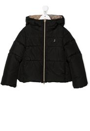 HERNO KIDS hooded puffer coat - Schwarz
