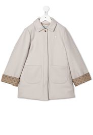 Herno Kids concealed-front fastening peacoat - Nude
