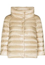 Herno Ultralight quilted high-shine puffer jacket - Nude