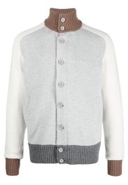 Herno button-up funnel neck sweater - Grau