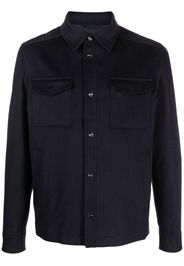 Herno virgin-wool shirt jacket - Blau