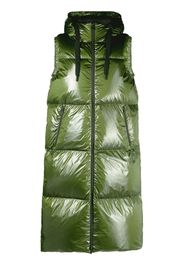 Herno Laminar lacquered padded longline gilet - Grün