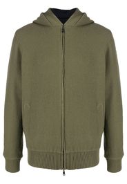 Herno zip-up knitted hoodie - Grün