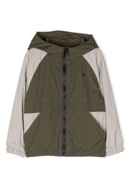 Herno Kids colour-block hooded jacket - Grau